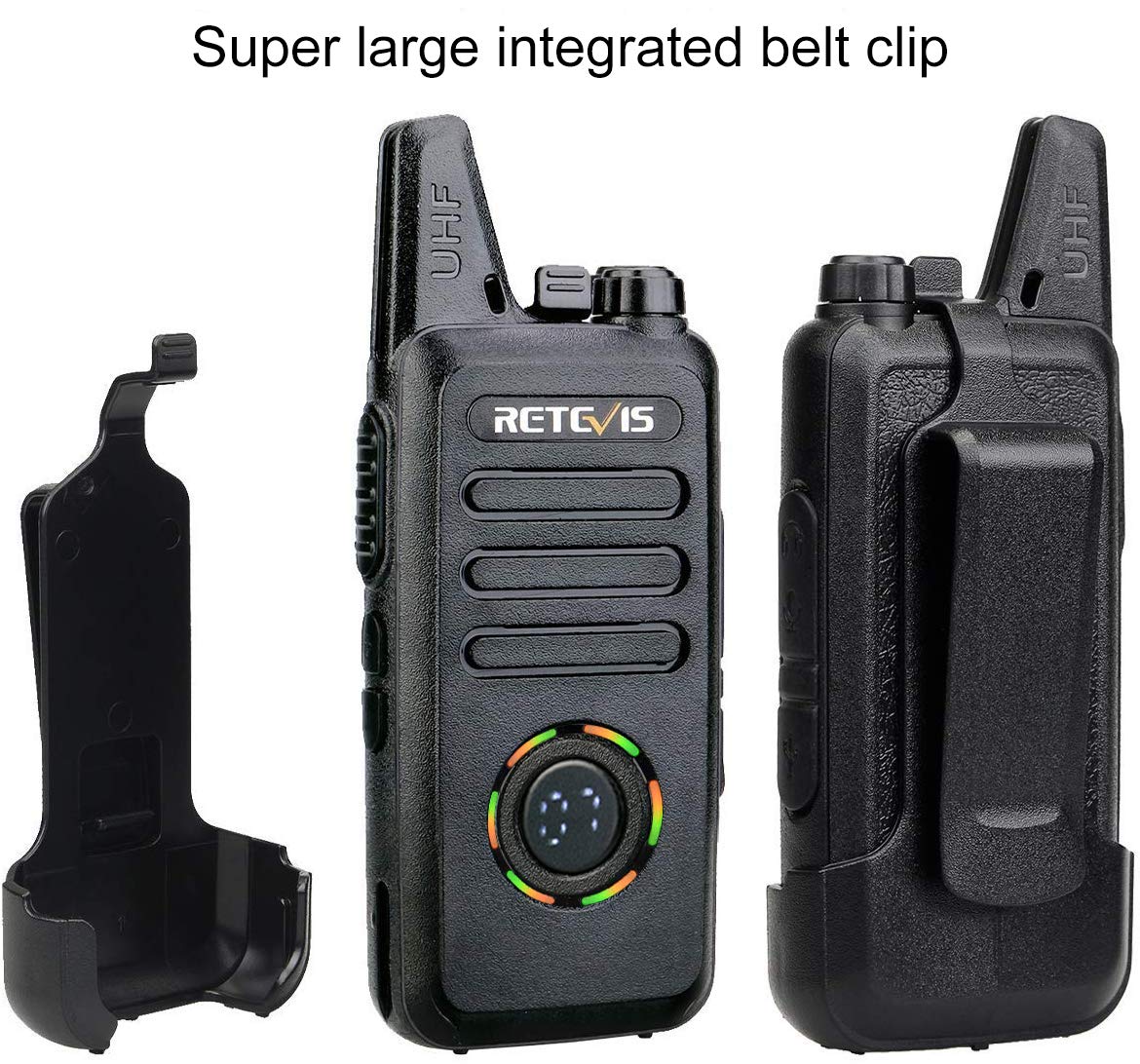 Retevis RT22S Rechargeable Walkie-Talkies for Adults - Compact Two-Way Radios with VOX, Alarm & Channel Signal Display - Ideal for Family, Community, Skiing & Outdoor Adventures (2 Pack)