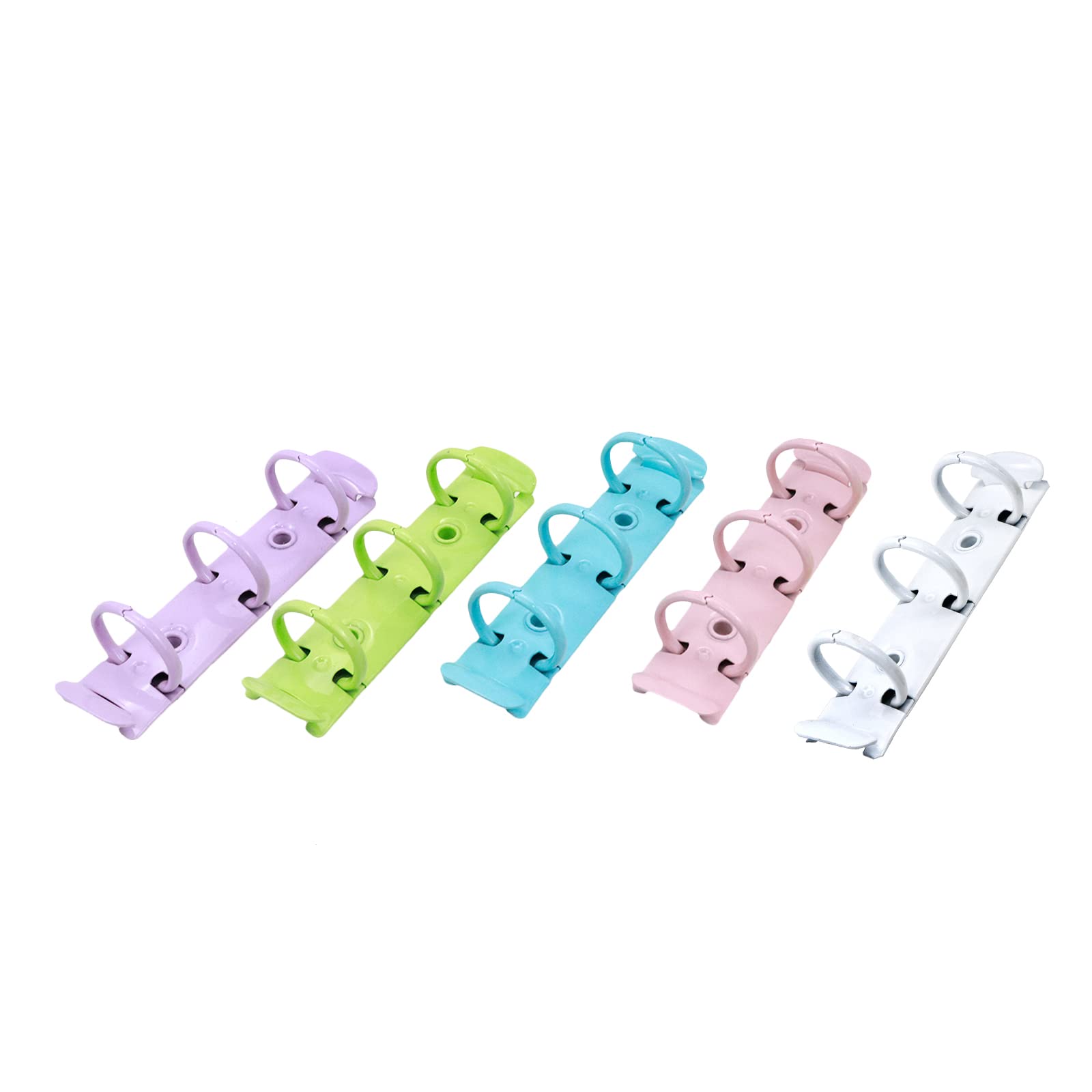 Wealrit 5-Piece A8 3-Ring Binder Replacement Kit - 5 Color Metal Binder Mechanisms for Photo Albums, Diaries & Notebooks | Perfect for Scrapbooking, School Projects & Office Organization