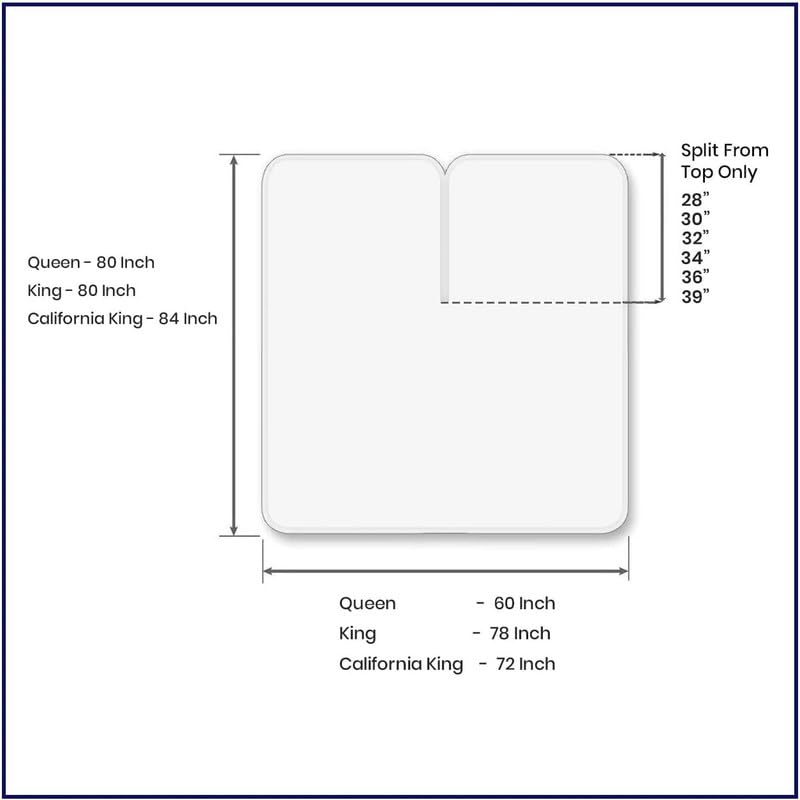 Premium 100% Cotton Split King Sheet Set for Adjustable Beds - 16