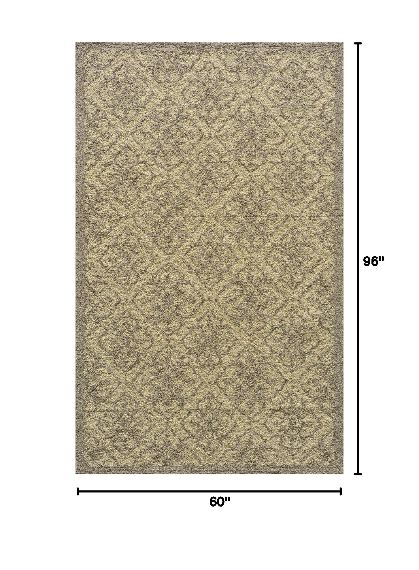 Momeni Veranda Collection 5' x 8' Taupe Indoor Outdoor Area Rug - Contemporary Design, UV Protected, Fade Resistant & Easy to Clean - Perfect for Patio, Deck, Living Room or Sunroom Decor