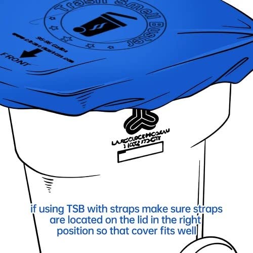 95 Gallon Lemon Scented Trash Can Odor Eliminator Covers (2-Pack) - Fresh Citrus Fragrance for Outdoor & Indoor Garbage Bins - Kitchen, Bathroom, Office & Garage Use