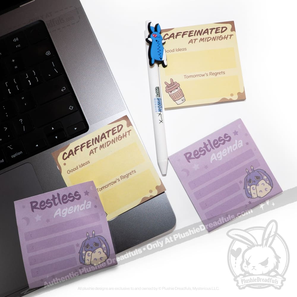 Plushie Dreadfuls Stuffed Animals - Restless Sticky Notes for Office & School - Cute Stress Relief Gifts for Anxiety & ADHD
