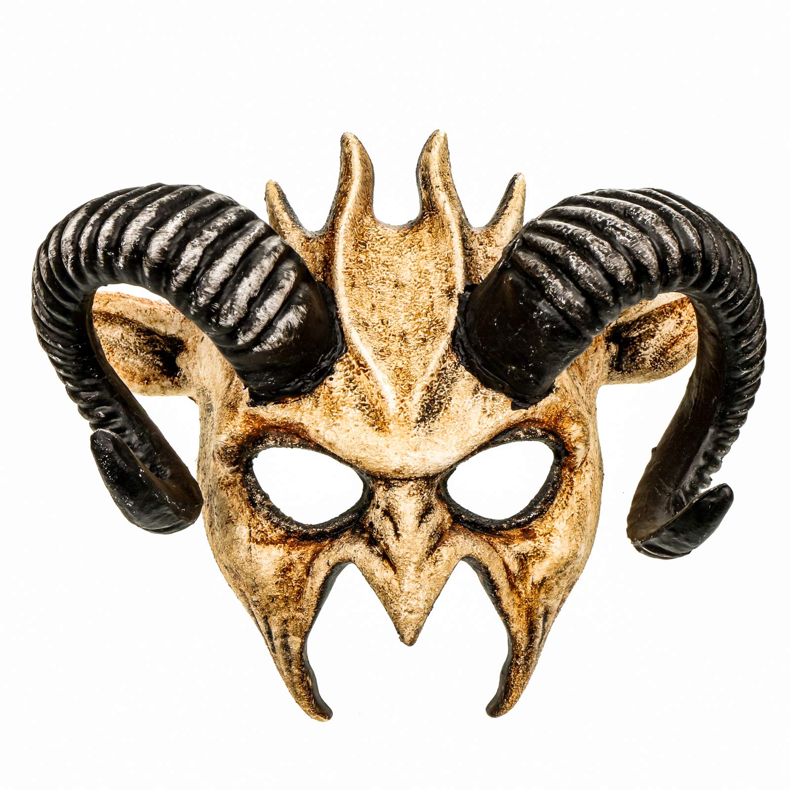 Halloween Costume Masquerade Ram Horn Mask - Animal Skull Party Headpiece for Devil Demon Beast Cosplay | Perfect for Halloween Parties, Cosplay Events & Themed Gatherings