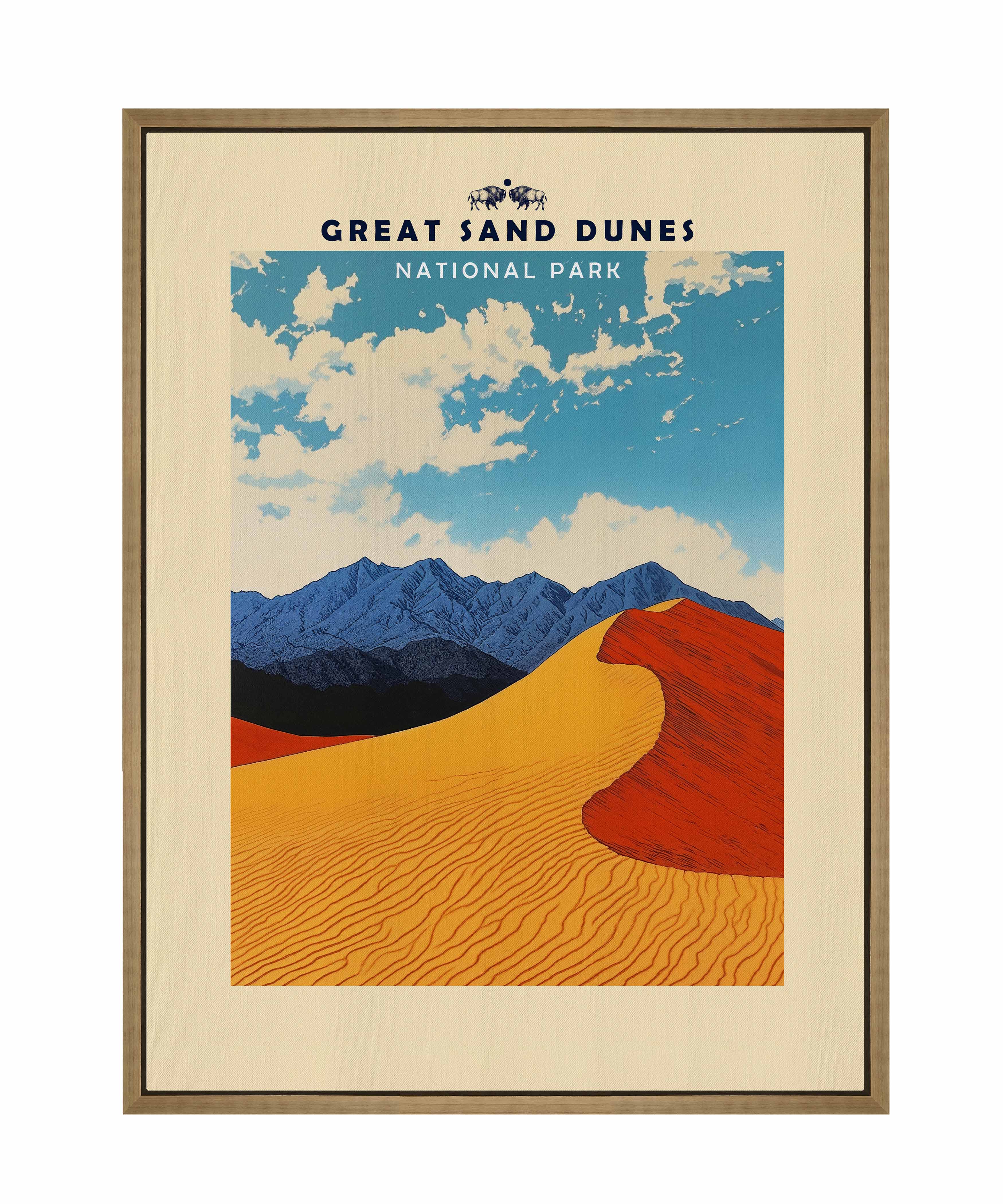 Great Sand Dunes Gallery Wrapped Canvas Wall Art - Stunning Landscape Photography Print for Living Room, Bedroom & Office Decor