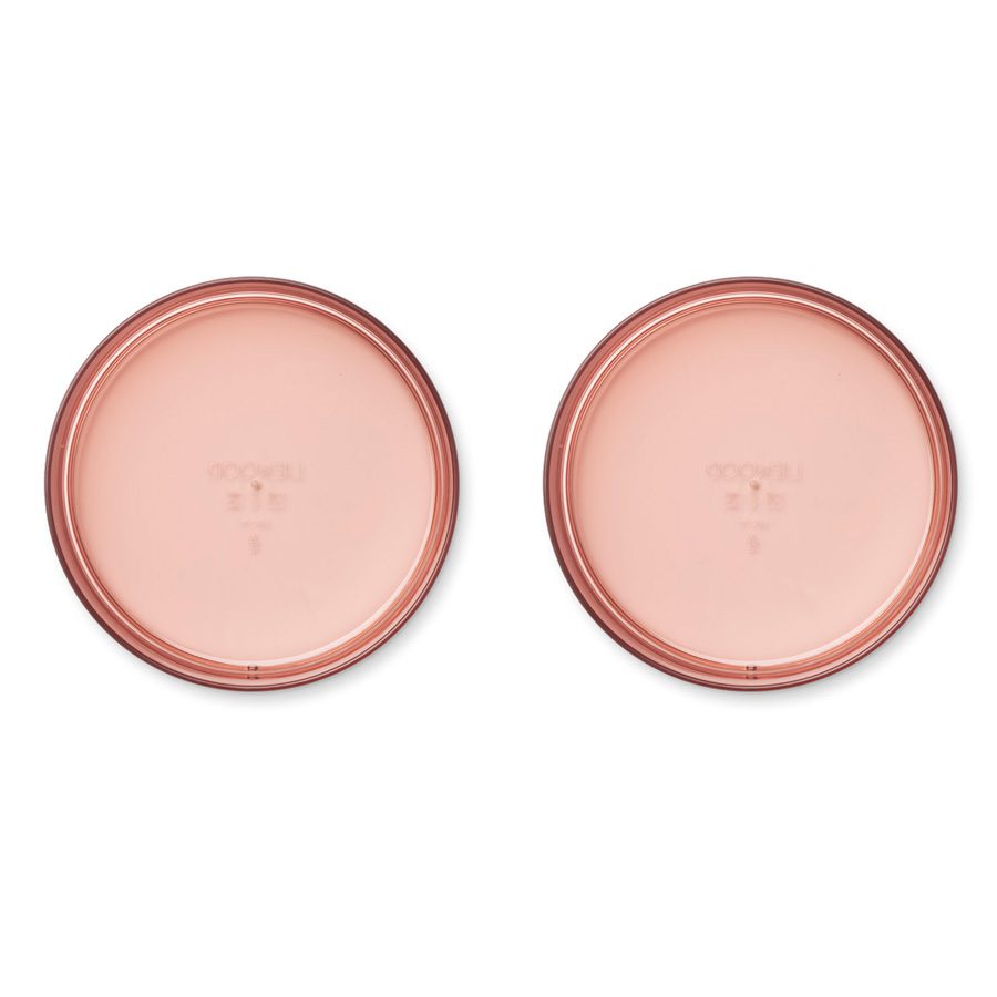 LIEWOOD Nara Bowl Set of 2 - Premium Ceramic Serving Bowls in Dusty Raspberry - Perfect for Salads, Snacks & Home Decor