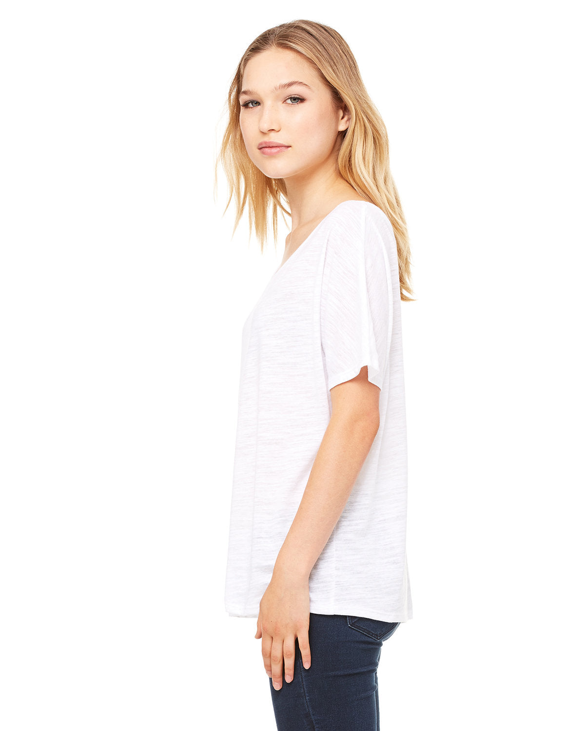 Bella + Canvas 8816 Women's Slouchy Scoop Neck T-Shirt - Soft Comfort Fit Casual Tee for Everyday Wear, Lounge & Street Style