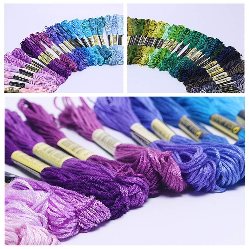 LOVIMAG Premium Rainbow Embroidery Floss Kit - 140 Skeins Cotton Thread for Cross Stitch, Friendship Bracelets & DIY Crafts | Vibrant Colors for Hand Embroidery, Sewing & Needlework Projects
