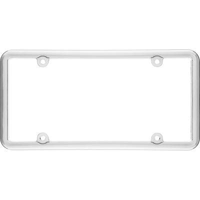 Classic Chrome Cruiser Accessories License Plate Frame - Pack of 5 | Durable Metal Car Plate Holder for Motorcycles, Cars & Trucks | Perfect for Customization & Vehicle Protection