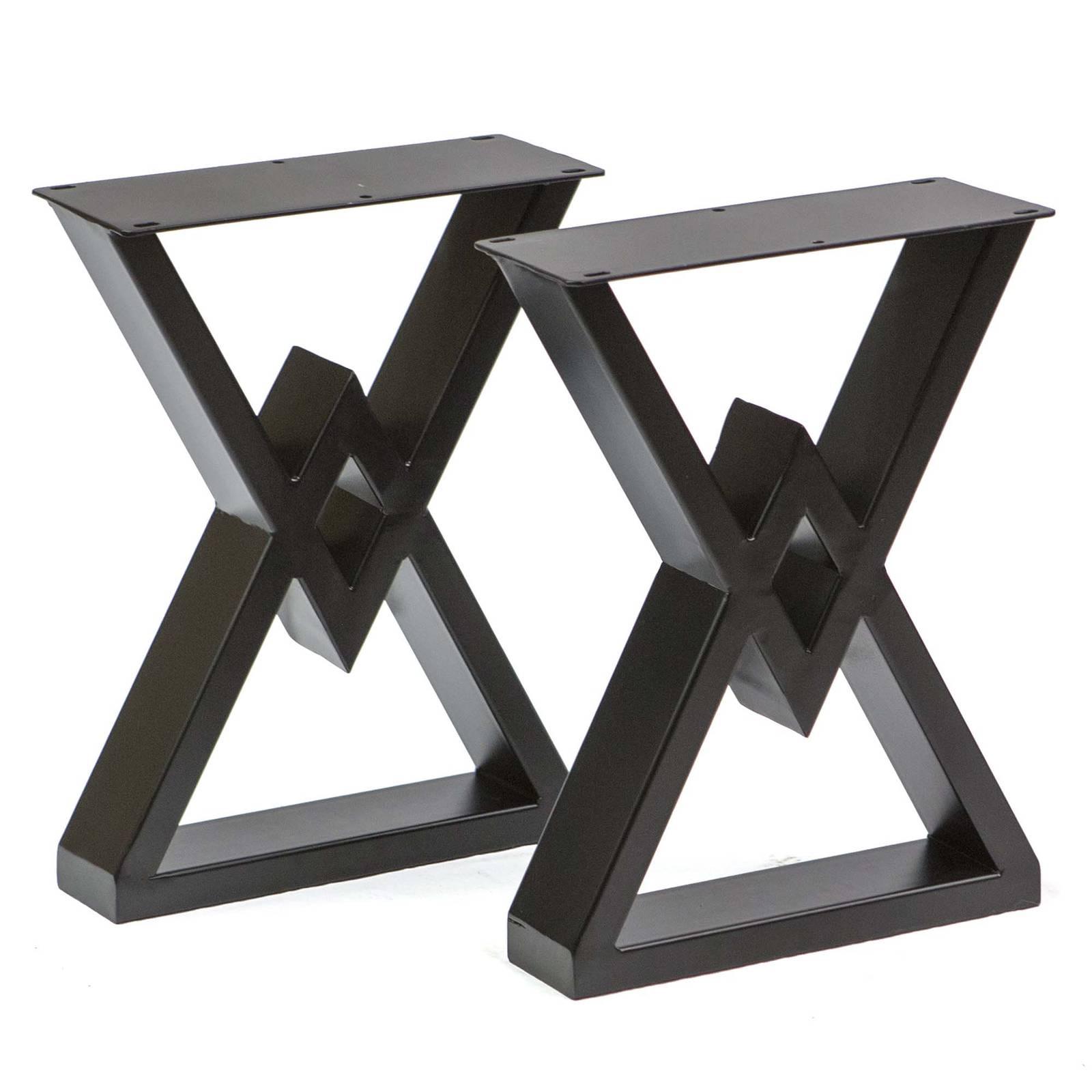 SS600 Bench Legs - 1 Pair (41cm x 31cm) - Heavy Duty Metal Table Legs for DIY Furniture, Workbenches & Outdoor Projects