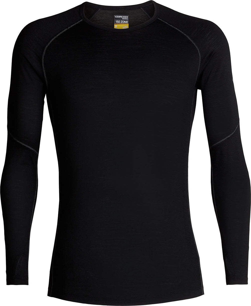 150 Zone Long Sleeve Crew Neck Thermal Shirt for Men - Moisture Wicking Base Layer for Cold Weather, Hiking & Outdoor Activities