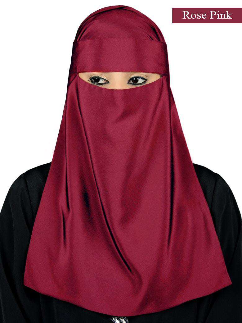Lamah Niqab with Square Hijab and Headband Set - Perfect for Muslim Women's Prayer, Modest Fashion, and Everyday Wear
