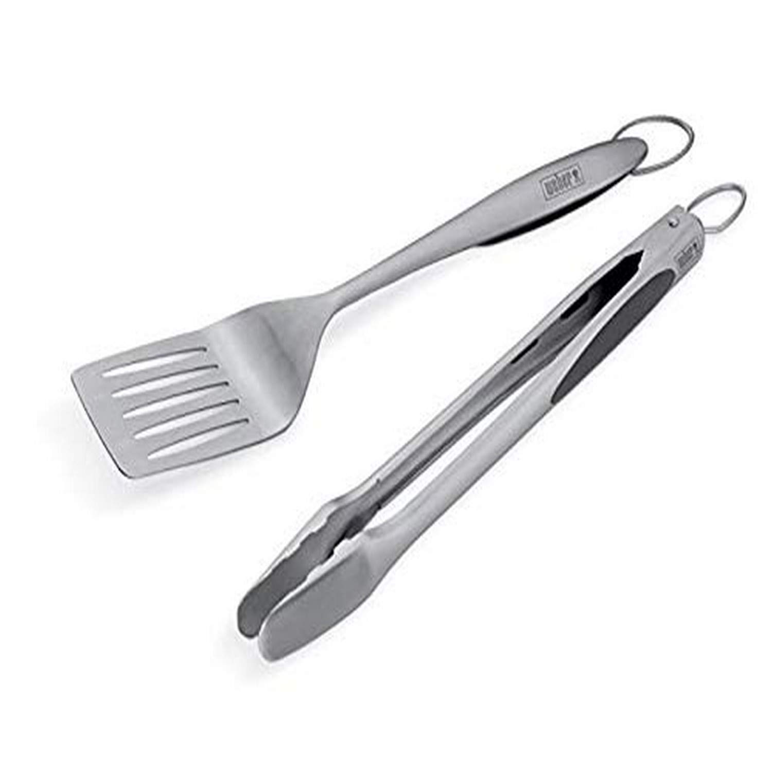 Weber Deluxe BBQ Grill Tool Set - 5-Piece Stainless Steel Utensils for Grilling, Cooking & Outdoor BBQ - Perfect for Backyard, Camping & Tailgating Parties