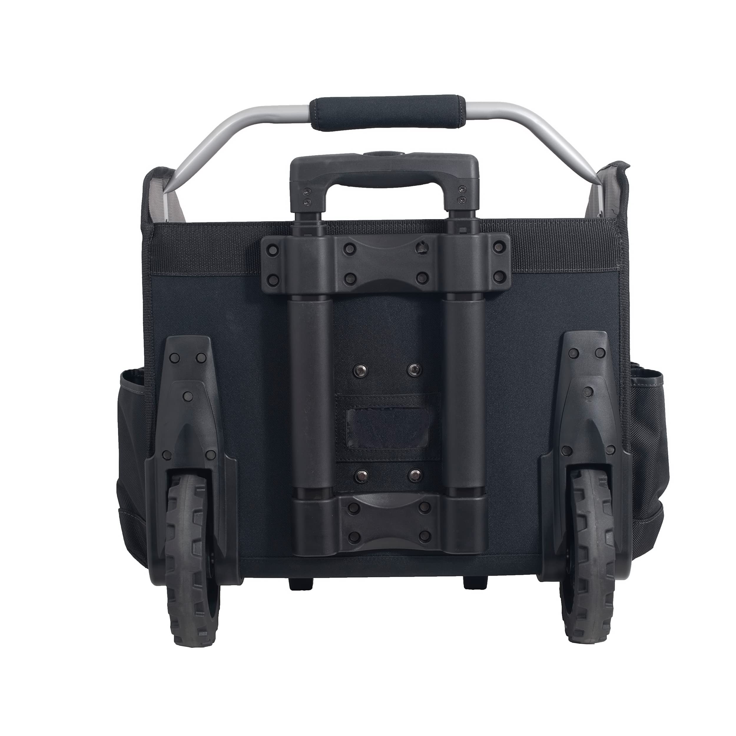 Dead On Tools 18-Inch Rolling Tool Tote with Extendable Handle - Heavy Duty Black Tool Storage Organizer for Contractors, Mechanics & DIY Projects | Workshop, Garage & Job Site Use