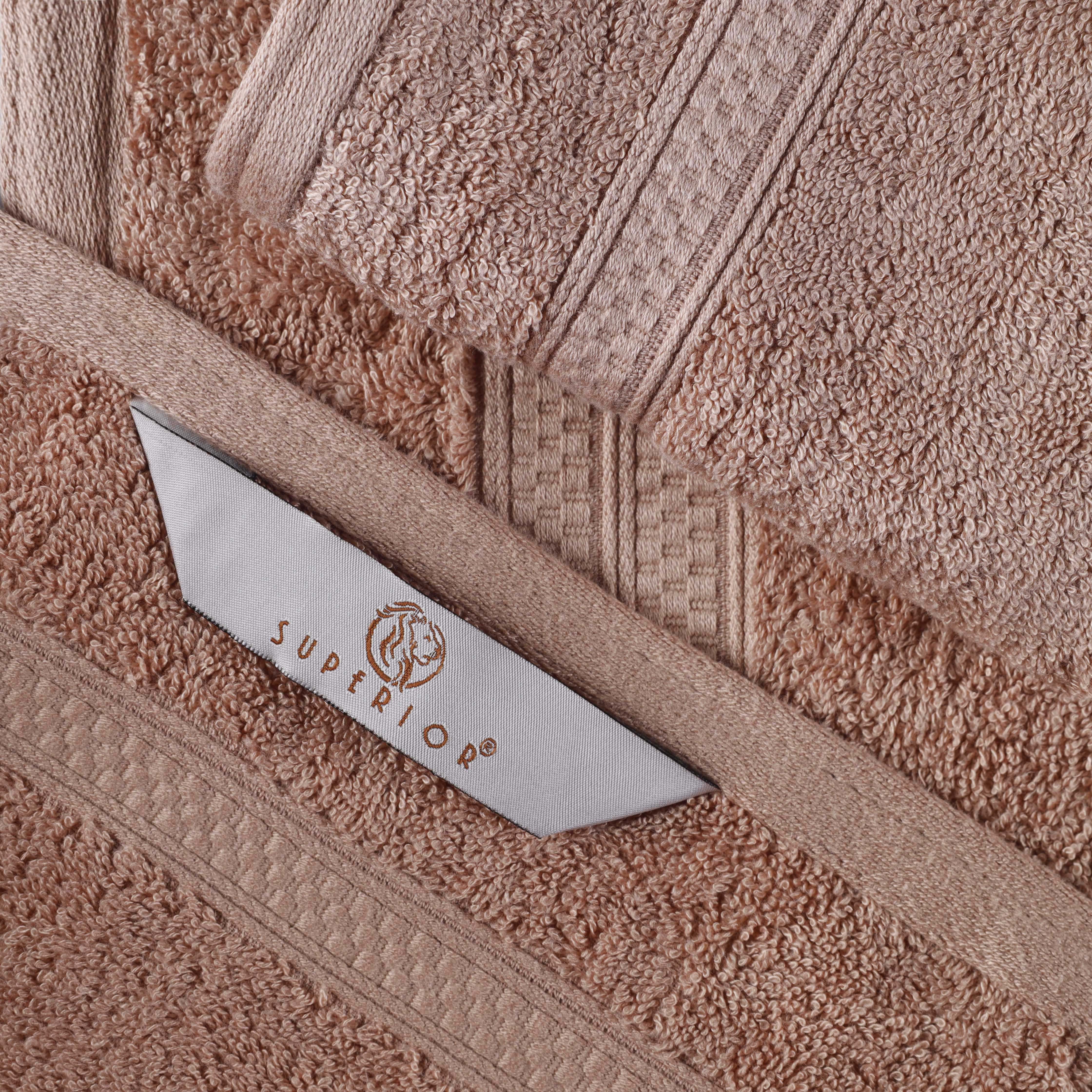 Ultra Soft Rayon Bamboo Cotton Blend 8-Piece Towel Set | Luxury Bath & Beach Towels for Spa, Pool & Home Use