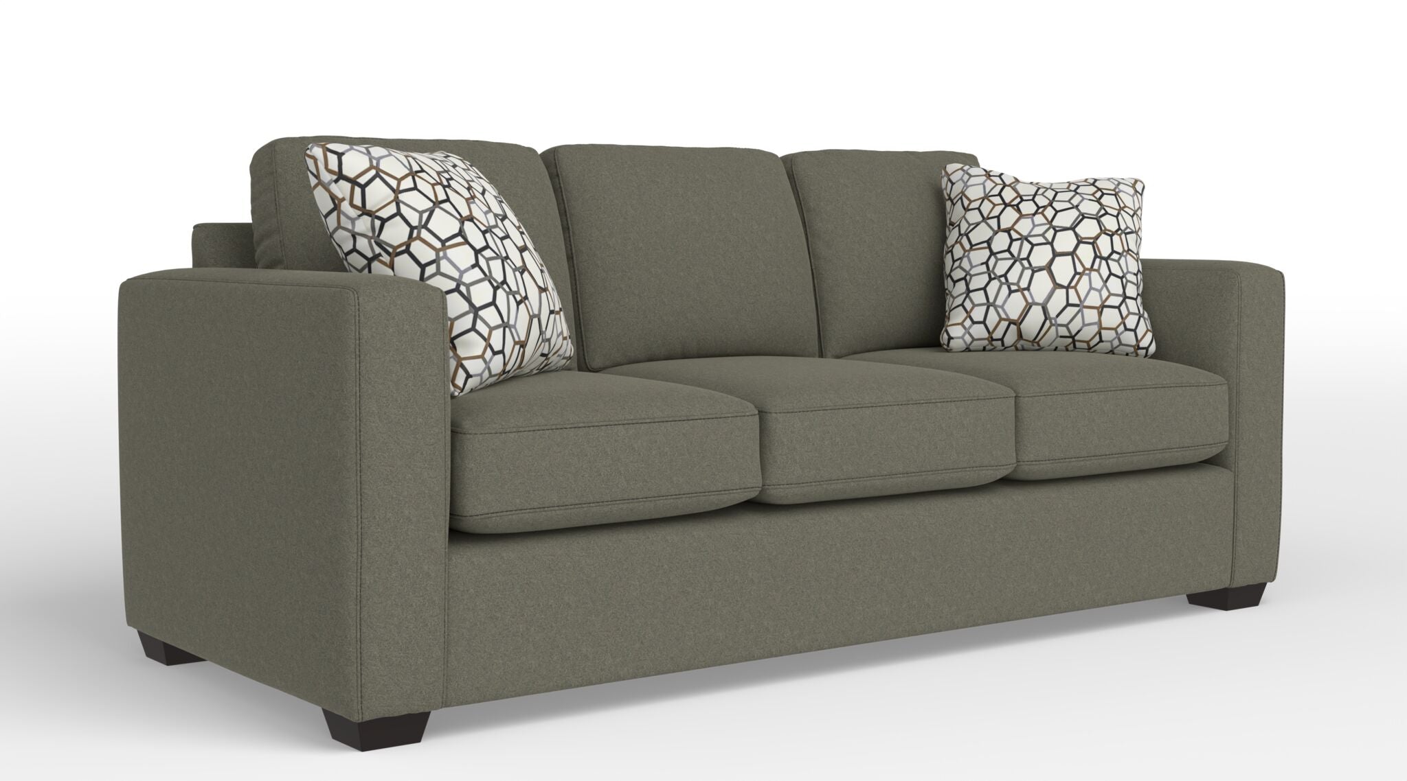 Caleb Sofa in Flax Brown - Modern Living Room Furniture for Home & Office Comfort