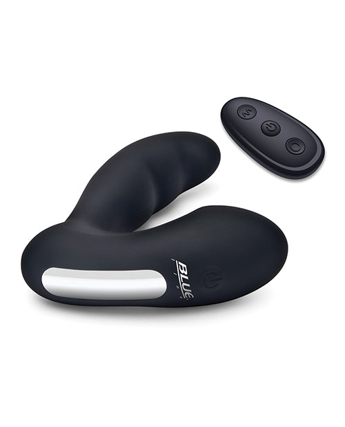 Premium Rechargeable Dual Vibrating Prostate Massager with Remote Control - Blue Line Prober Silicone Stimulator for Men (Black) | Perfect for Solo Play, Couples Use & Sensual Relaxation