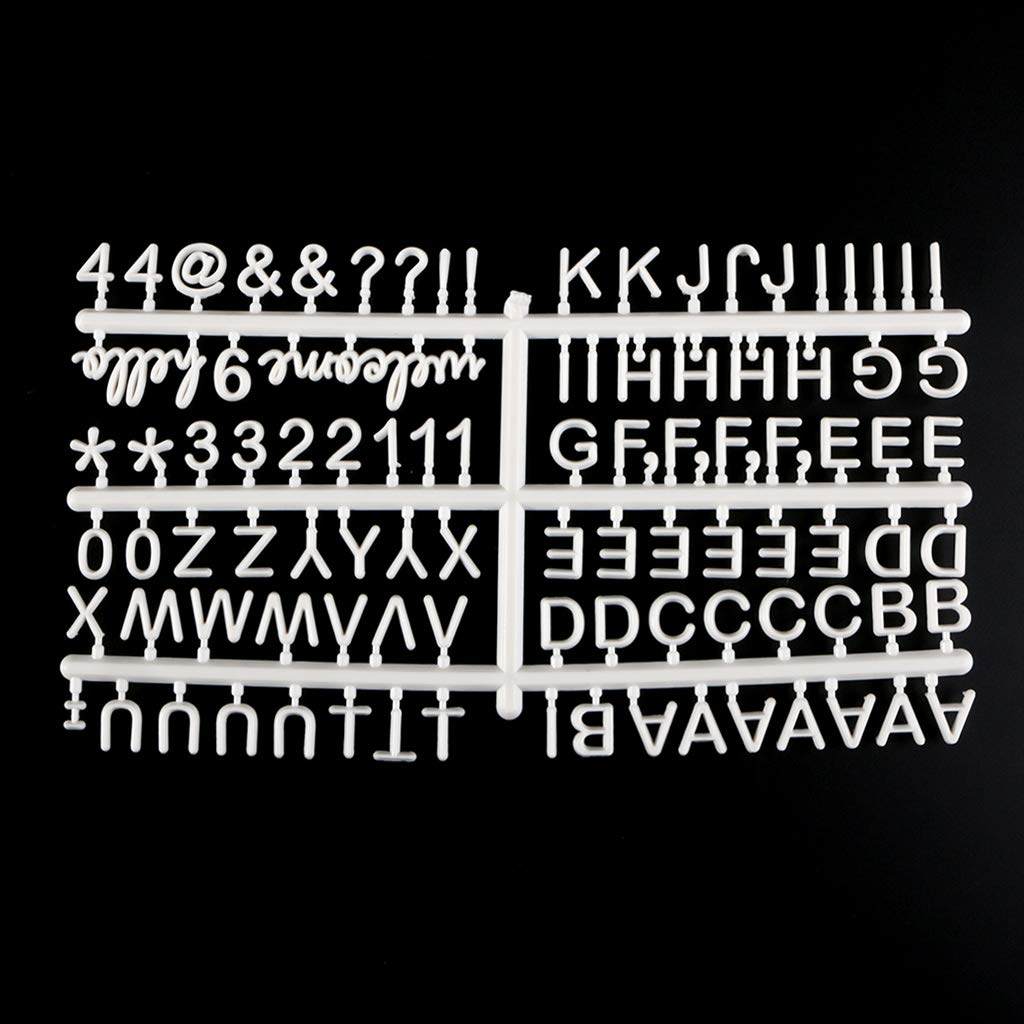 White Plastic Letter Set for Felt Letter Boards - Includes Letters, Numbers & Symbols for Custom Messages | Perfect for Home Decor, Office Signs, and Event Displays