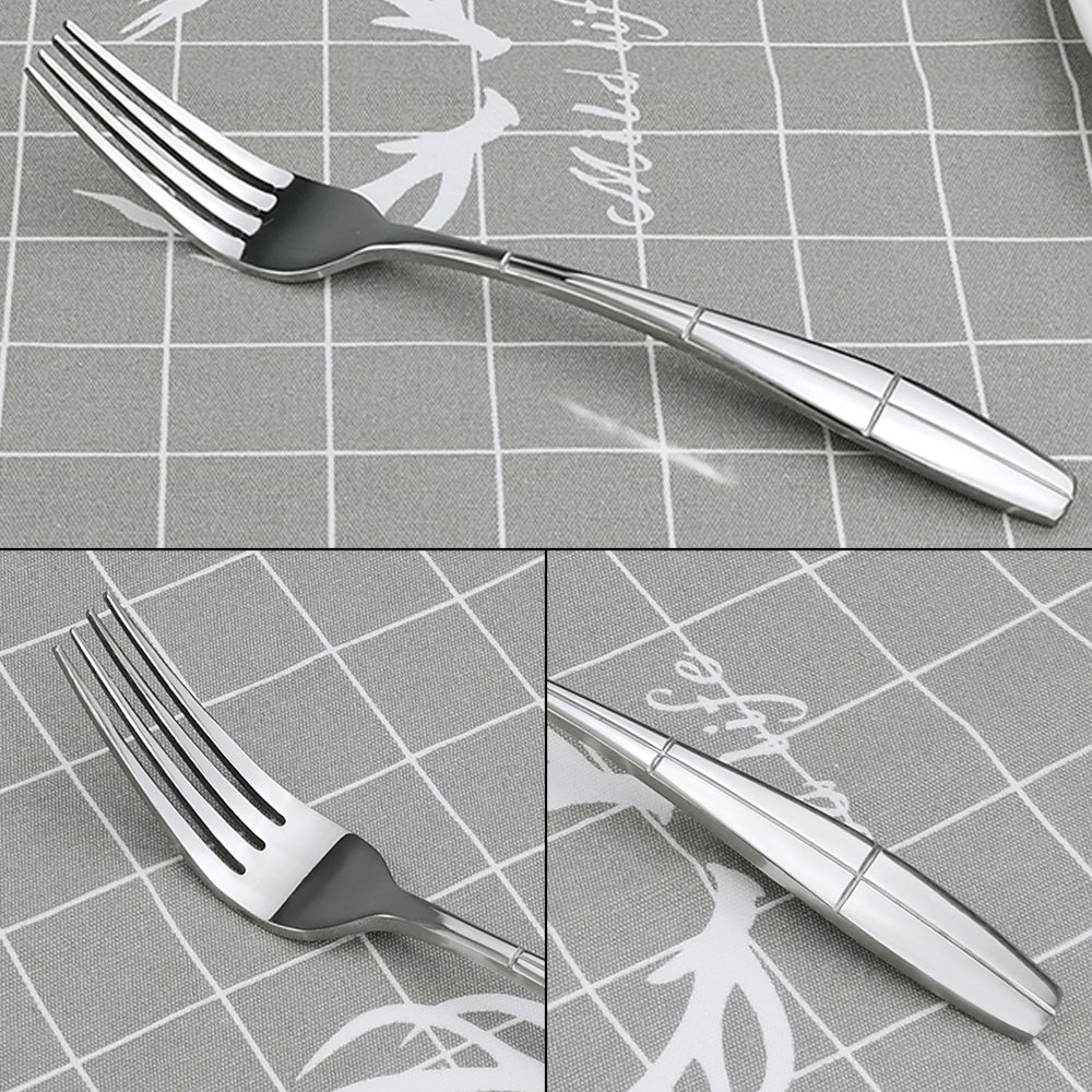 12-Piece Stainless Steel Dinner Forks Set - Elegant & Durable Flatware for Restaurants, Catering, and Home Dining (Dishwasher Safe)