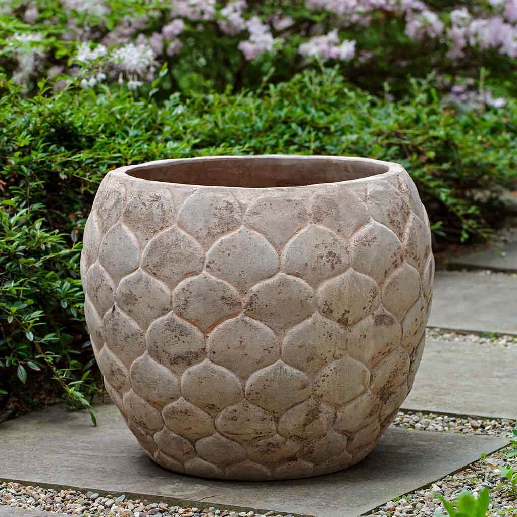 Campania International Pina Planter Set of 3 - Antico Terra Cotta Flower Pots for Indoor & Outdoor Plants - Perfect for Home Garden, Patio, and Balcony Decor