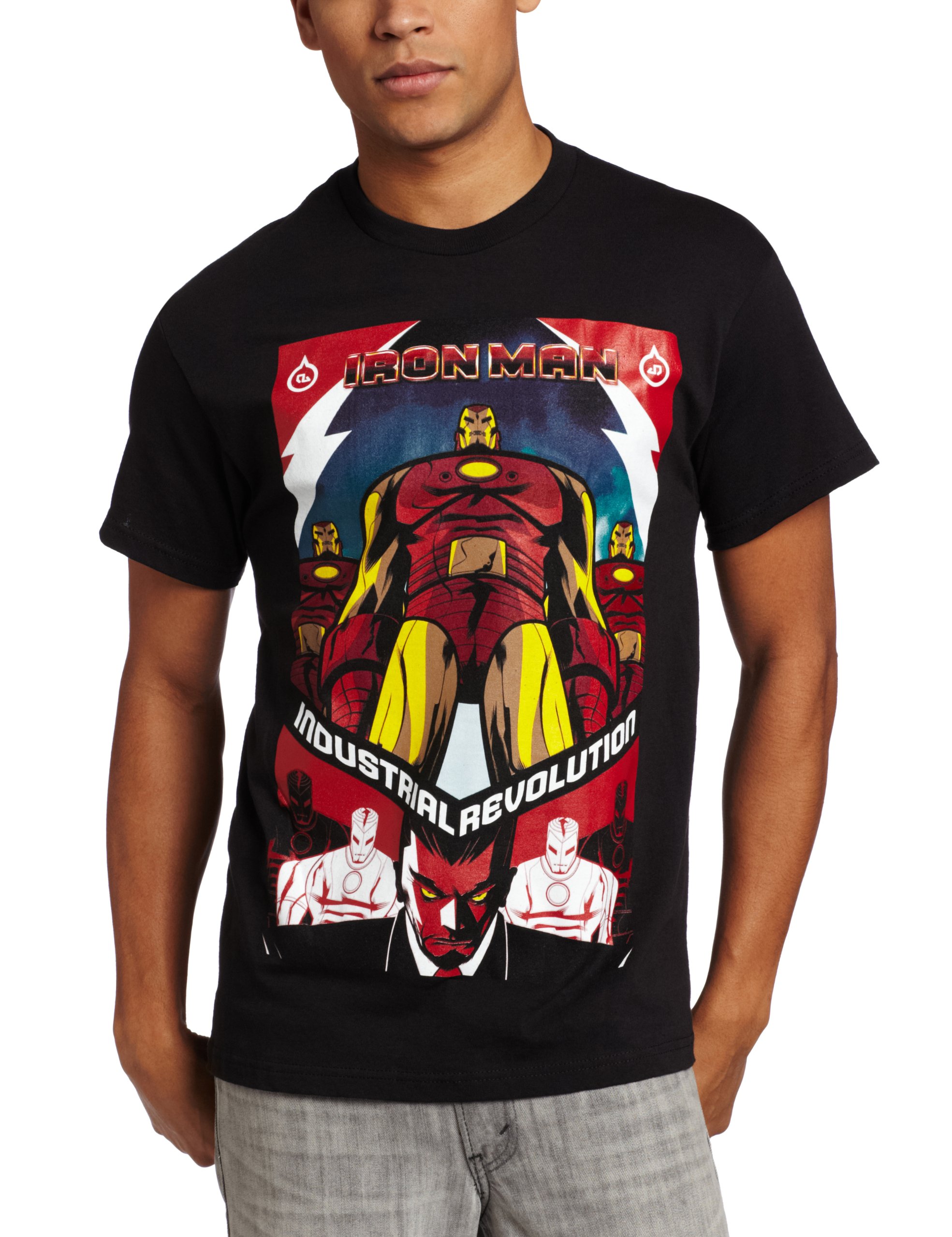 Marvel Men's Iron Man Graphic T-Shirt - Superhero Comic Tee for Casual Wear & Cosplay | Officially Licensed Avengers Merchandise