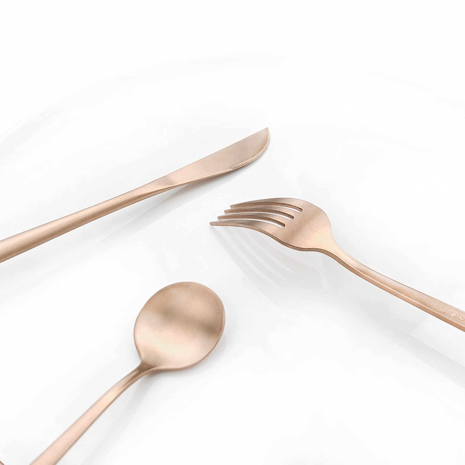 Elegant 6-Piece Salad Dessert Forks Set - 18/0 Stainless Steel Matte Finish Flatware, 7.48-Inch Rose Gold Silverware for Dining, Parties & Gifts | Perfect for Weddings, Dinner Parties & Home Entertaining