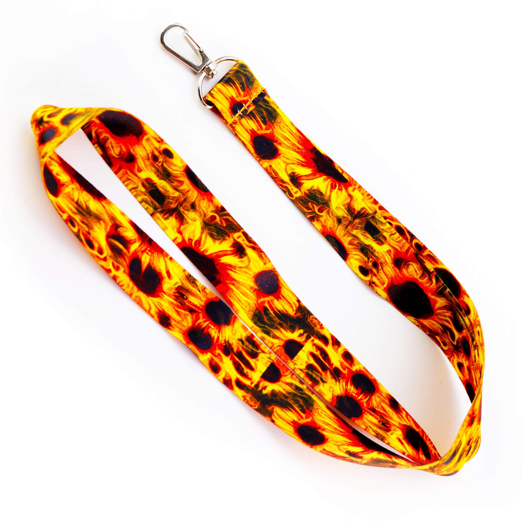 Van Gogh Sunflowers Keychain Lanyard - Art ID Badge Holder for Work & Events
