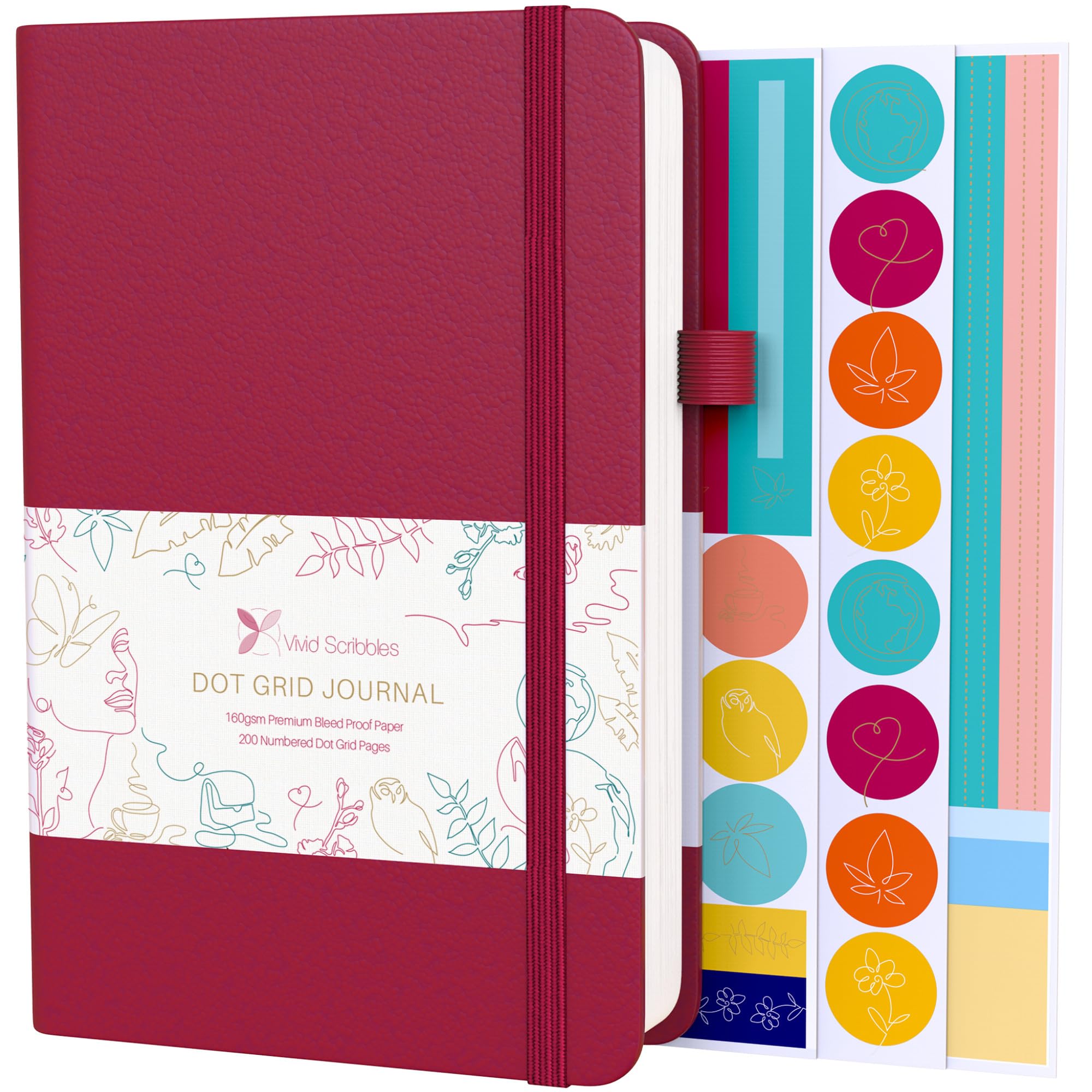 Premium A5 Bullet Dotted Journal - 140 GSM Dot Grid Notebook with 200 Numbered Pages & Lay-Flat Binding for Bullet Journaling, Creative Planning, Goal Tracking & Organization | Perfect for Students, Professionals & Personal Productivity