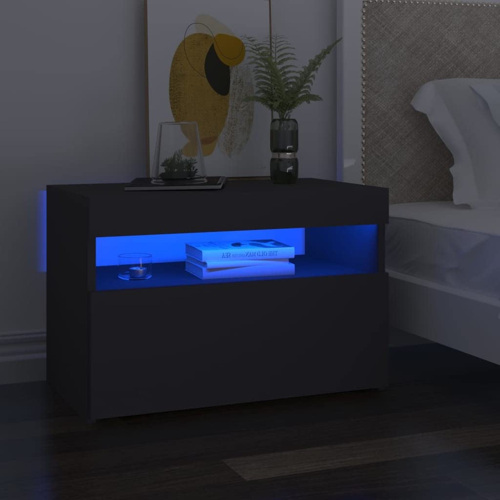 Modern TV Stand with LED Lights - 23.6