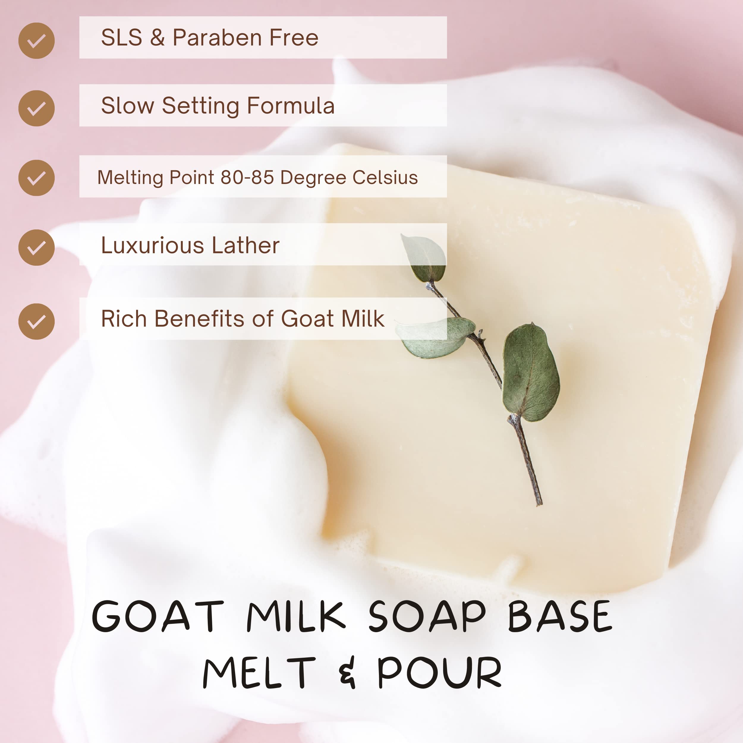 Bodhichitta Pure Goat Milk Melt and Pour Soap Base - 500g | Natural Handmade Soap Making Supplies for DIY Skincare & Gift Crafting