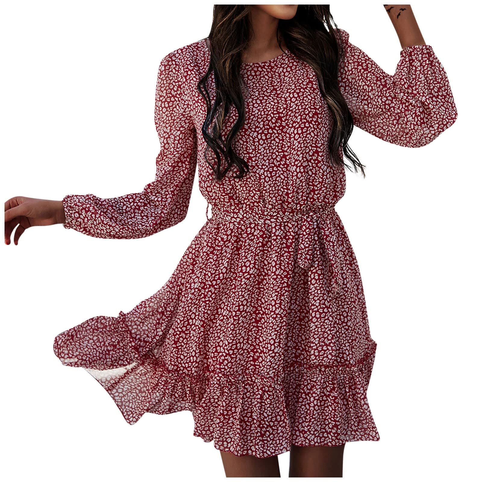 QUFECH Women's Summer Dress with Ruffle Neck & High Waist - Comfortable Sleeveless A-Line Midi Dress for Casual Outings, Beach Vacations & Date Nights