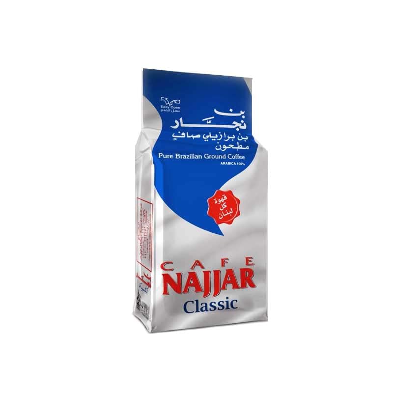 Premium Café Najjar Turkish Coffee - 100% Arabica Ground Coffee Beans, Dark Roast Lebanese Arabic Coffee for Authentic Brew | Perfect for Turkish Coffee Pots & Traditional Brewing | Enjoy Rich Flavor at Home or Office (1 Pound)