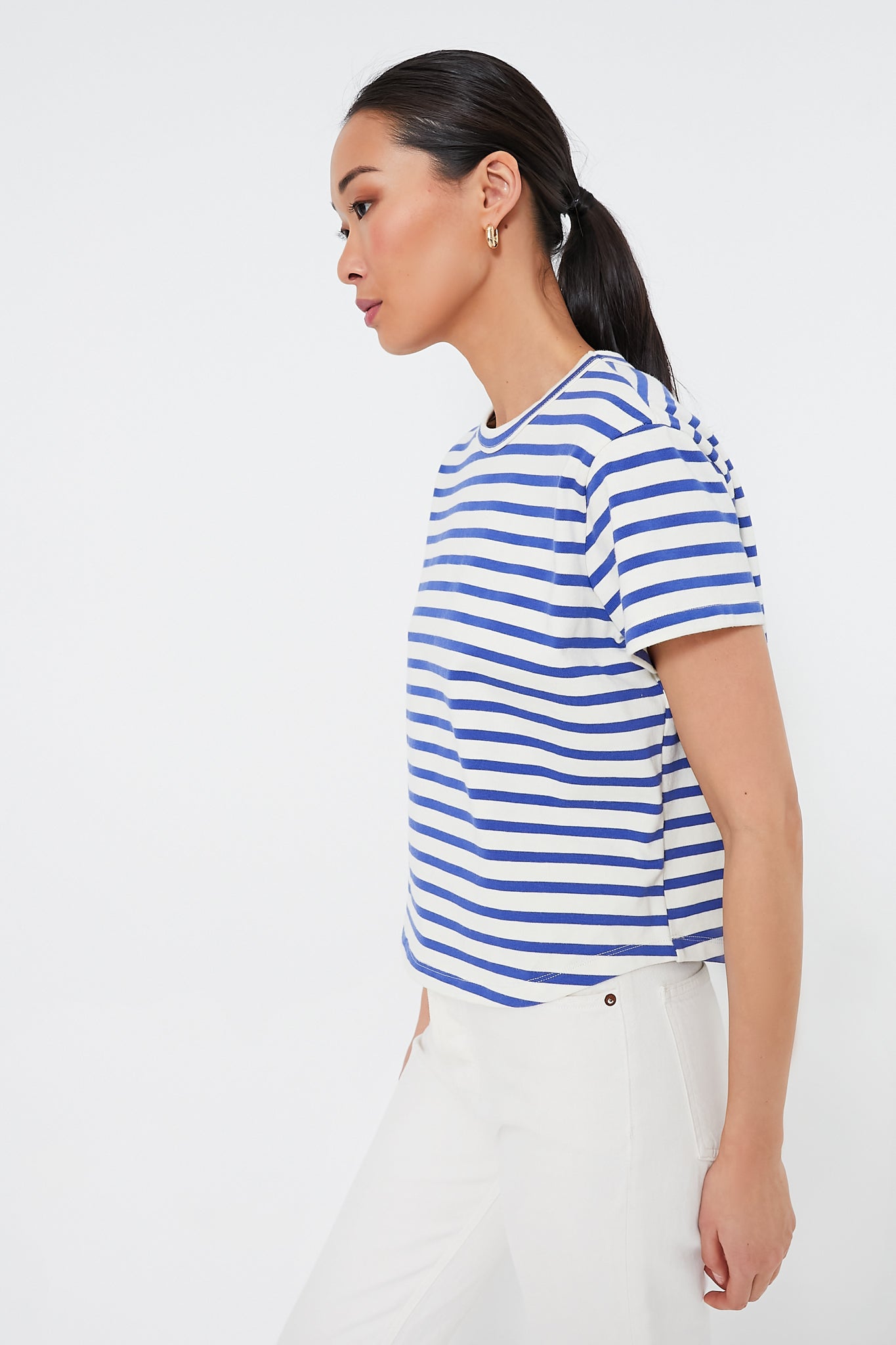 Blue Stripe Parker Classic Tee for Men - Premium Cotton Casual Shirt with Comfort Fit - Perfect for Everyday Wear, Office & Weekend Outings
