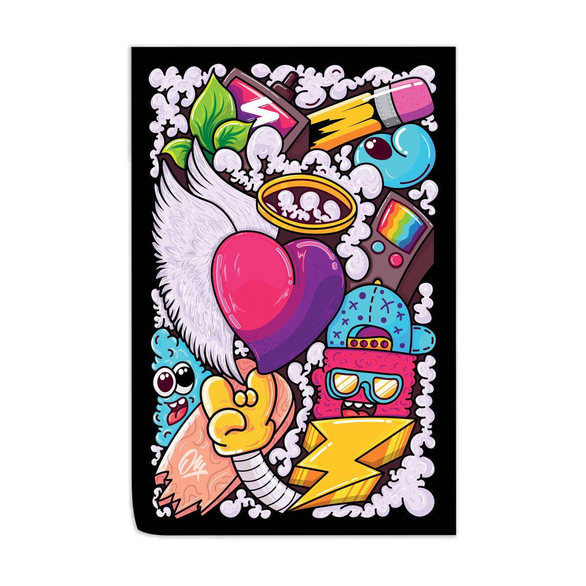 Sticker Bomb Wall Art Decals - Colorful DIY Vinyl Stickers for Room Decor, Laptop, Skateboard & More | Perfect for Bedroom, Office & Teen Gifts