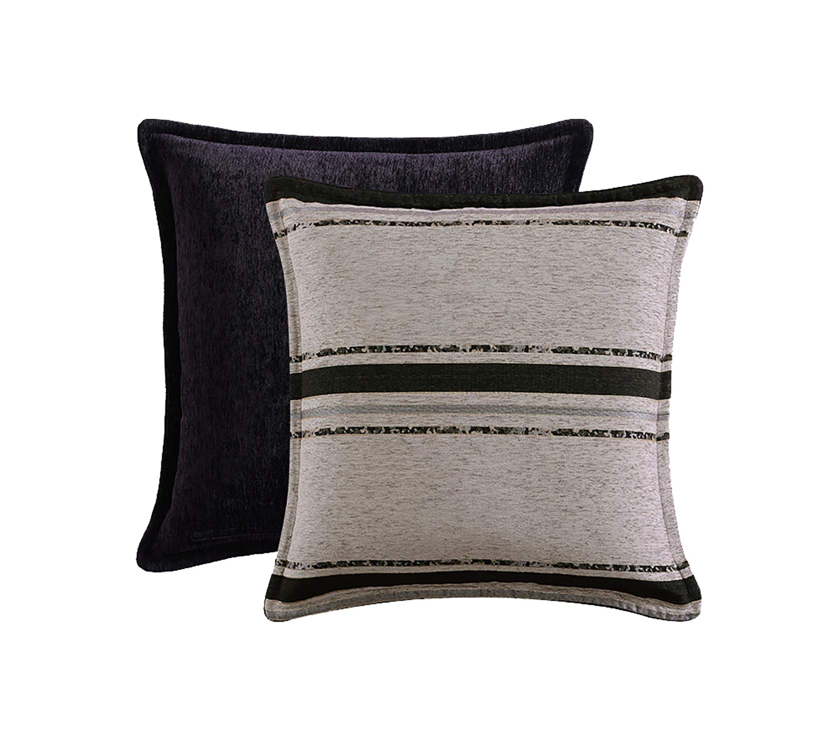 Premium Gambusi Smoke European Pillowcase Set by Davinci - Luxury 100% Cotton Decorative Pillow Cover for Bedroom, Living Room & Sofa Decor