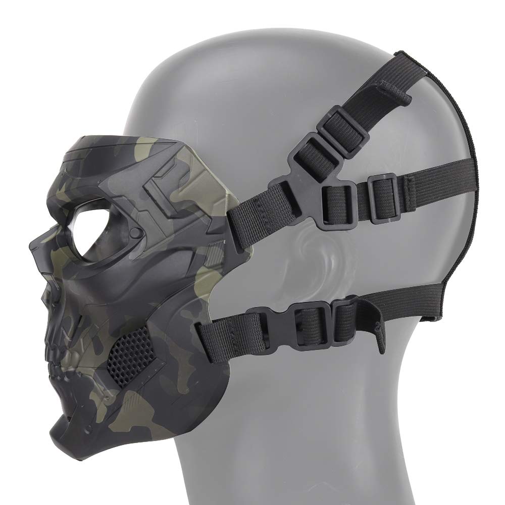 Tactical Airsoft Helmet & Full Face Mask with Eye Protection - Ideal for Paintball, Hunting, and Halloween Costumes | Durable & Comfortable for Outdoor Sports & Cosplay