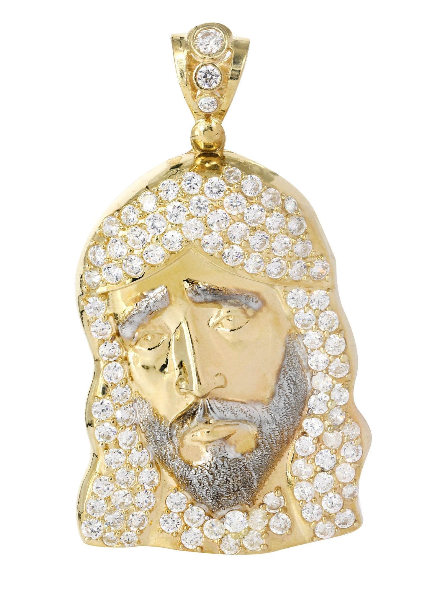 10K Gold Jesus Piece Pendant Necklace - 15.3 Grams Solid Gold Religious Jewelry for Men & Women - Perfect for Church, Gifts & Everyday Wear