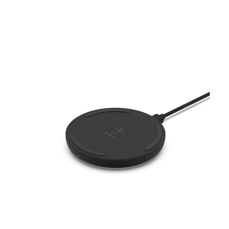 Belkin 10W Fast Wireless Charging Pad - Qi-Certified for iPhone, Samsung, AirPods - Sleek Black Design - Perfect for Home, Office, and Travel