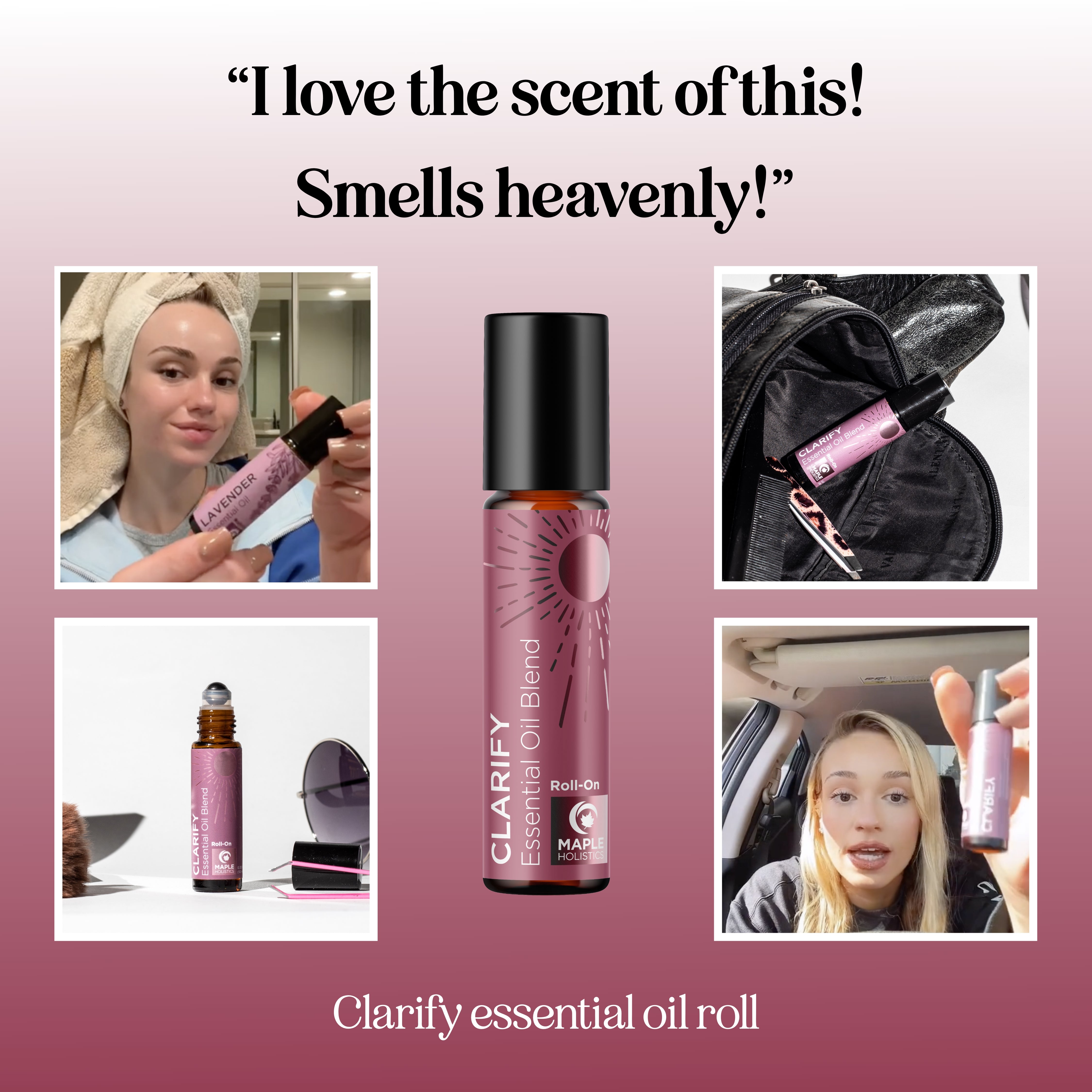 Clarify Essential Oil Blend Roll On - 100% Pure Aromatherapy for Focus & Mental Clarity - Perfect for Meditation, Yoga & Stress Relief
