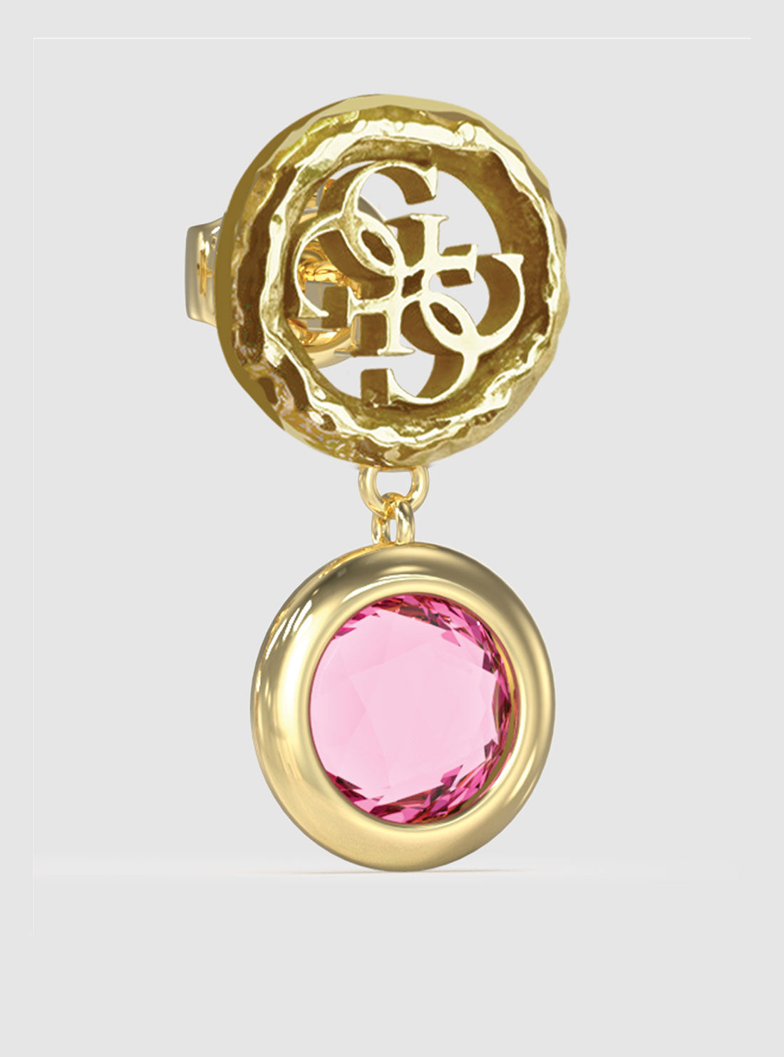 4G Gold Crystal Pendant Earrings for Women - Elegant Dangle Jewelry for Parties, Weddings & Special Occasions