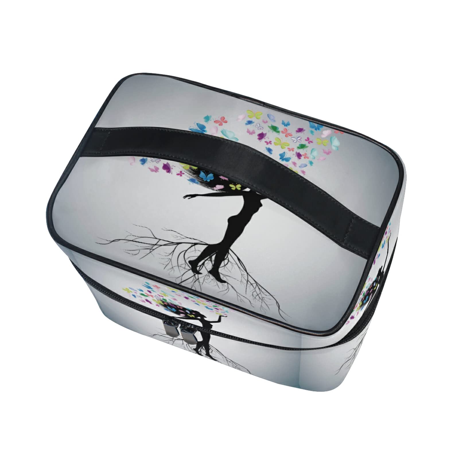 Elegant Watercolor Dance Lady Makeup Bag for Women - Waterproof Cosmetic & Toiletry Travel Organizer - Perfect for Travel, Gym, and Daily Essentials Storage