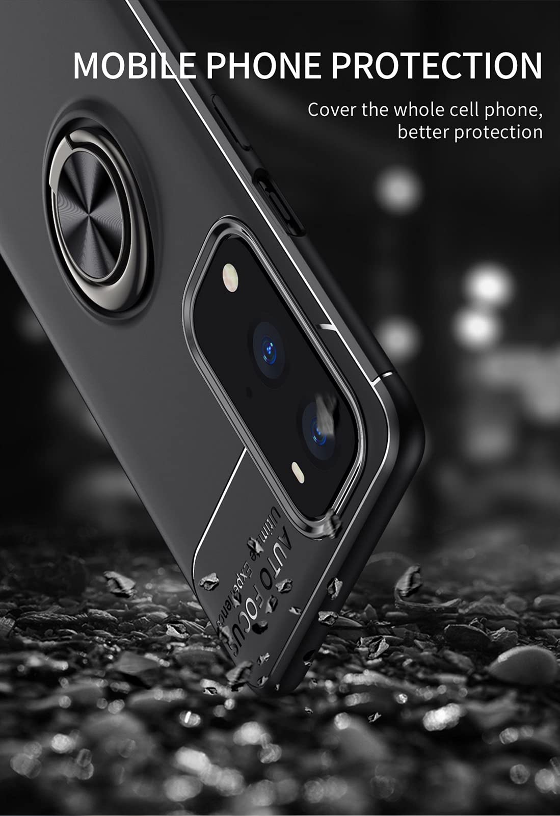 Ultra Slim Shockproof Magnetic Case for OnePlus 9 Pro - Soft TPU Protective Cover with 360° Rotating Kickstand & Heat Dissipation | Perfect for Work, Travel & Outdoor Activities