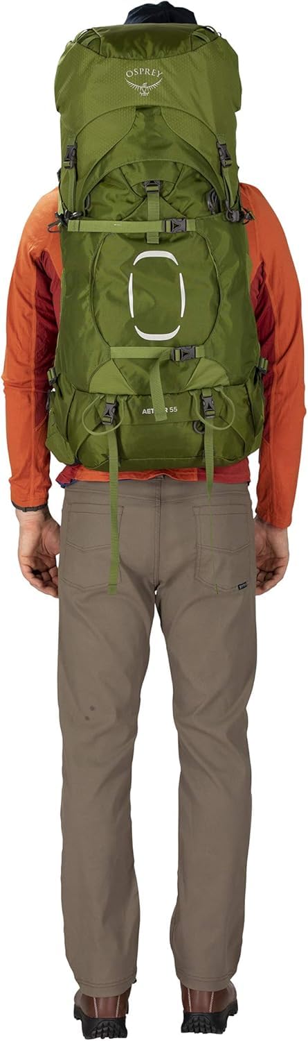 Osprey Aether 55L Men's Hiking Backpack - Lightweight Travel & Trekking Backpack for Outdoor Adventures, Deep Water Blue, Large/XL Size - Perfect for Camping, Backpacking & Multi-Day Hikes