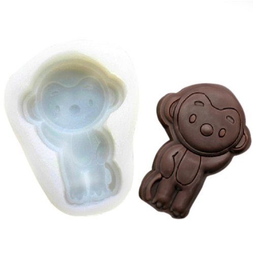 Premium Silicone Monkey Chocolate Mold - Candy & Clay Molds for Baking, DIY Crafts, Cake Decorating & Party Treats - Reusable & Non-Stick