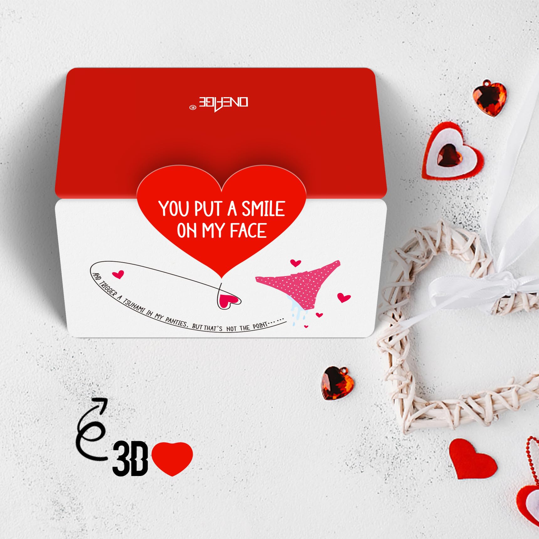 Funny Valentine's Day Card for Men - Naughty Humor Greeting Card Gift for Husband, Boyfriend | Perfect for Birthday, Anniversary, Christmas Stocking Stuffers & Romantic Occasions