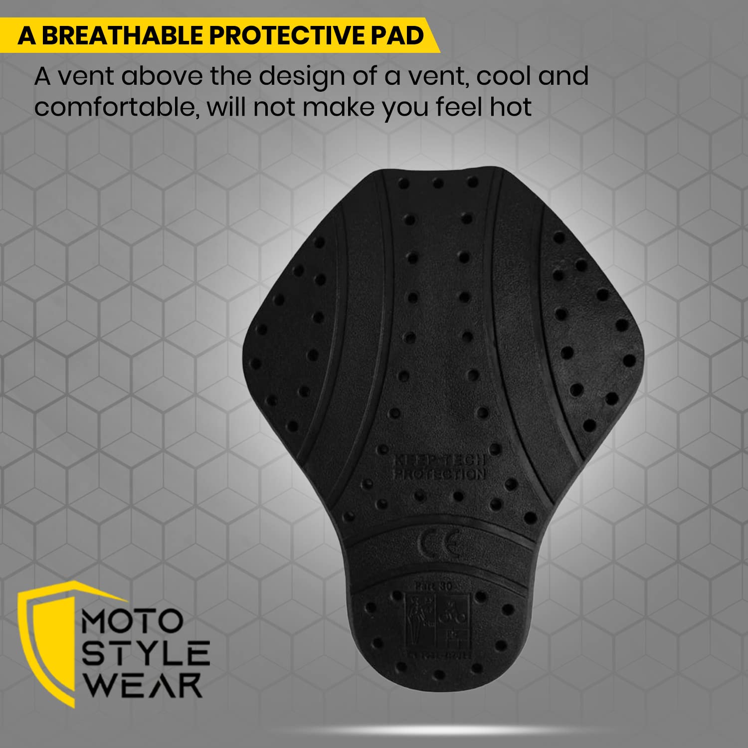 CE Certified Level 1 Back Protector Pads - Motorcycle Armor Replacement for Men & Women - Impact Protection for Riding Jackets - Perfect for Street Bikes, Cruisers, and Touring Motorcycles