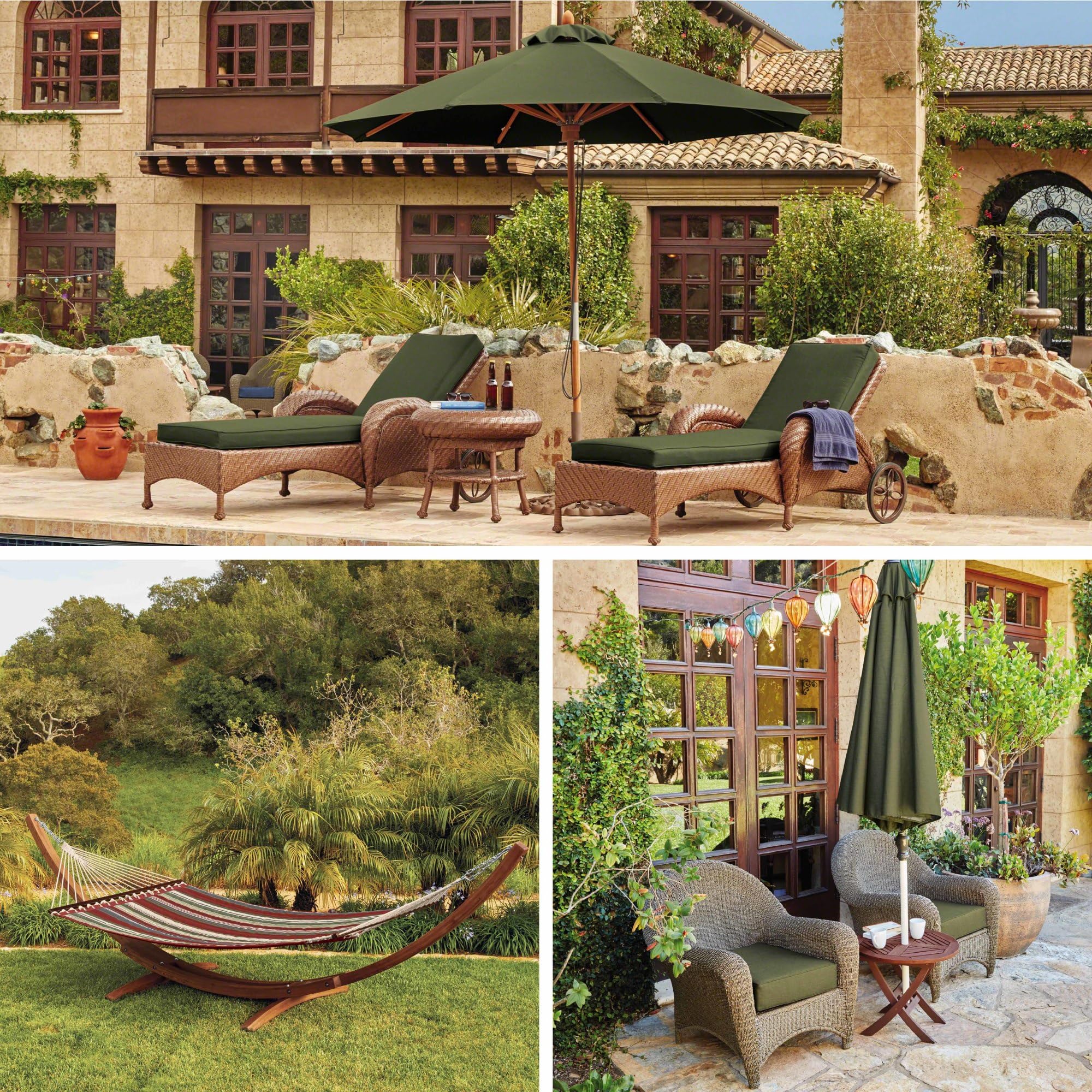 Classic Accessories Montlake Outdoor Chaise Lounge Cushion 80x26 - FadeSafe, Water-Repellent, Heather Fern - Perfect for Patio, Poolside & Garden Relaxation