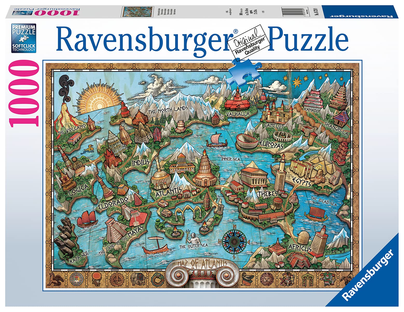 Ravensburger 1000 Piece Puzzle - The Mystery of Atlantis - High Quality Adult Jigsaw Puzzle for Relaxation & Home Decor