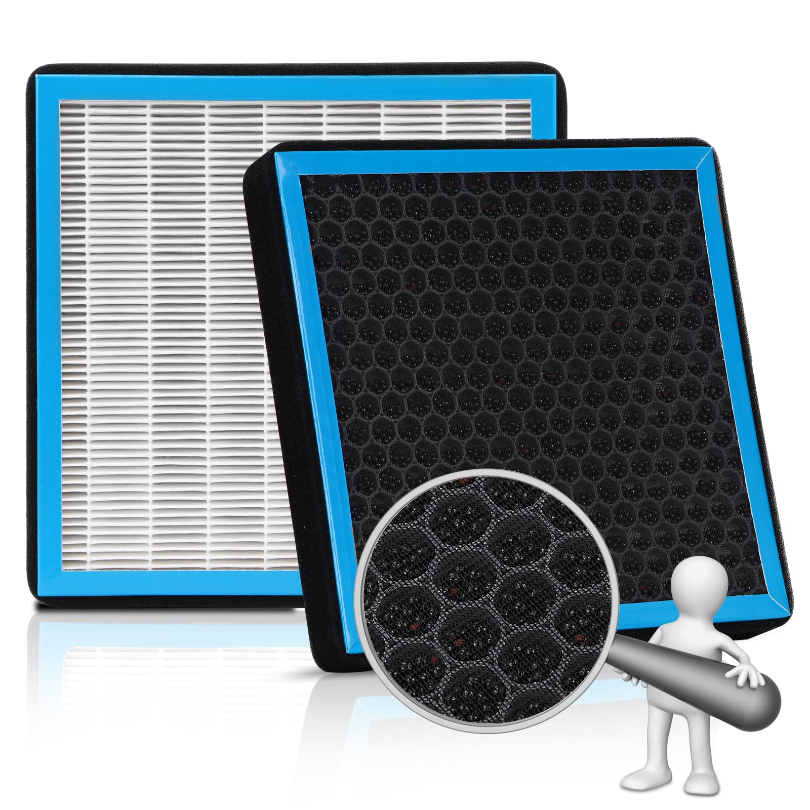 Activated Carbon Cabin Air Filter Replacement for Cadillac Chevy Silverado GMC Sierra 2014-2022 | CF11809 & CF188 Compatible | Improves Air Quality & AC Performance | Perfect for City Driving & Polluted Areas