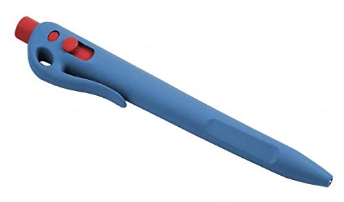 Detectable Metal Retractable Pens - 50 Pack, Blue Pressurized 'Cryo' Ink, Pocket Clip & Lanyard Attachment | Perfect for Food Processing, Pharmaceutical & Industrial Safety Compliance