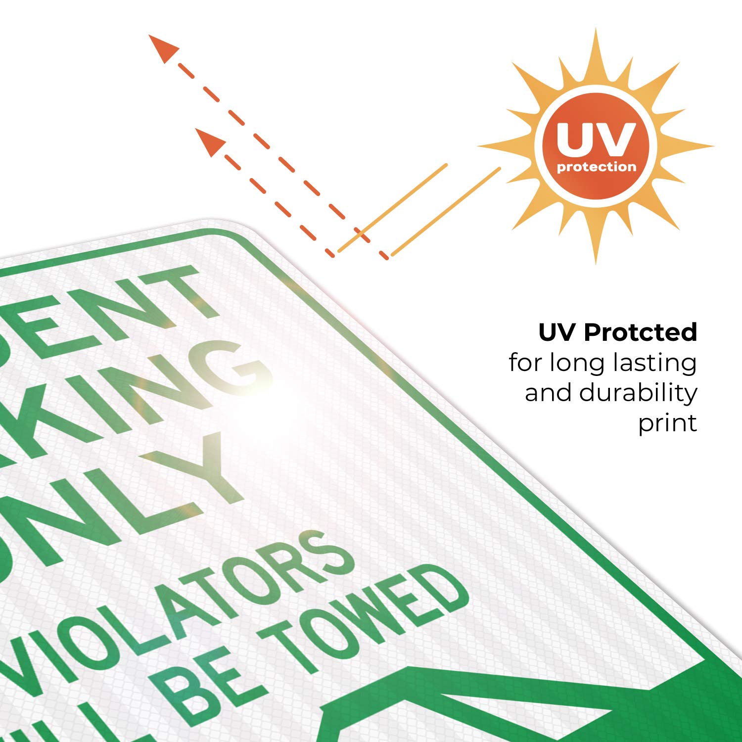 Resident Parking Only Sign - 24x30 Inches - Rust-Free .063 Aluminum - Fade Resistant - Indoor/Outdoor Use - Made in USA - Perfect for Apartment Complexes, Condos & Private Driveways